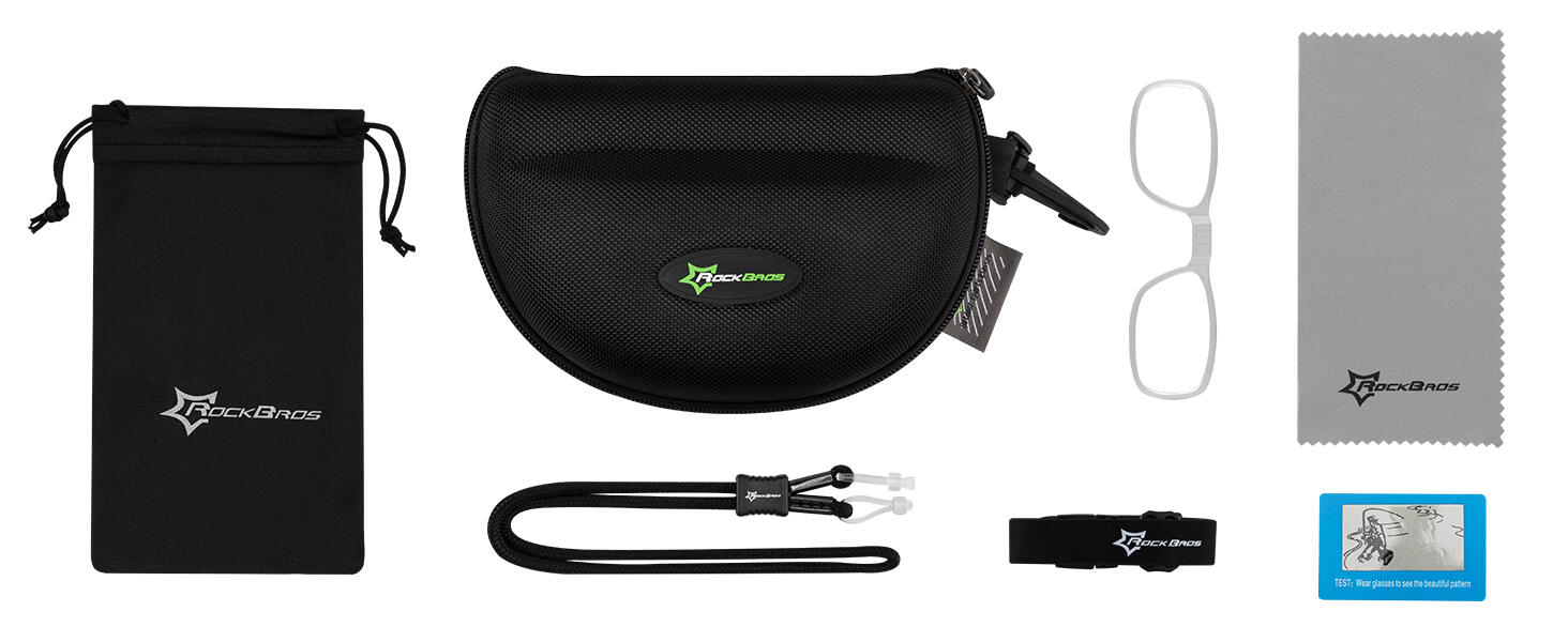 Lunettes de VTT Polarisées Lunette de Vélo avec 5 Verres Interchangeable Rouge 5/8