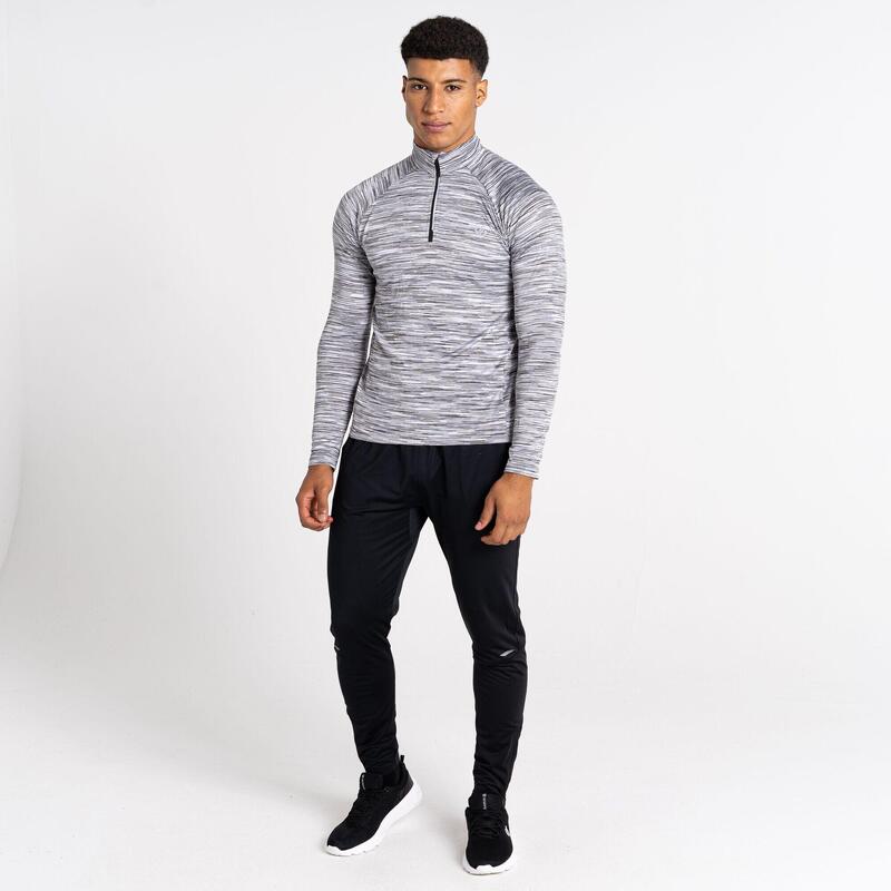 Maillot ciclismo hombre media cremallera Dare 2b Accelerate, gris claro