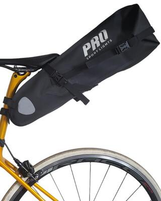 Zadeltas 14 liter - zwart - waterdicht - racefiets/mountainbike