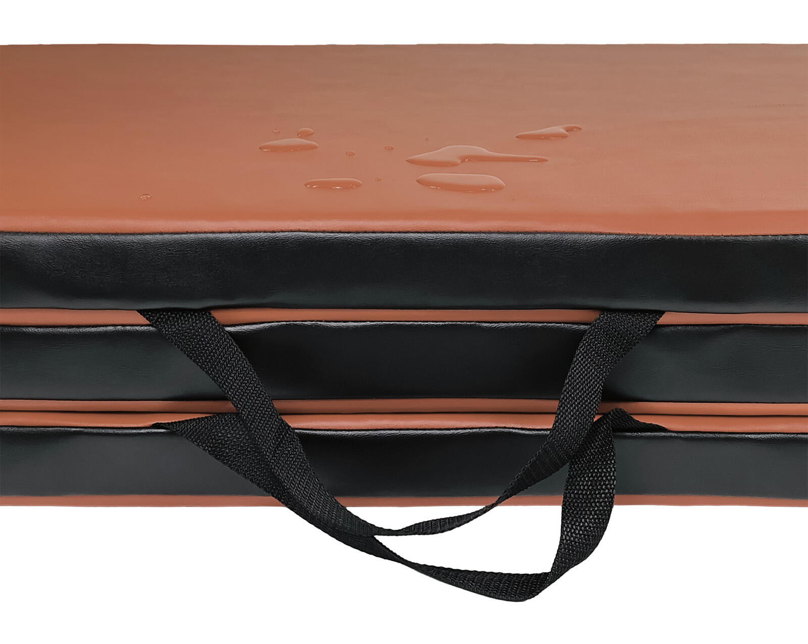 Materac gimnastyczny składany UNDERFIT 195 x 100 x 5 cm twardy brązowy 4/6