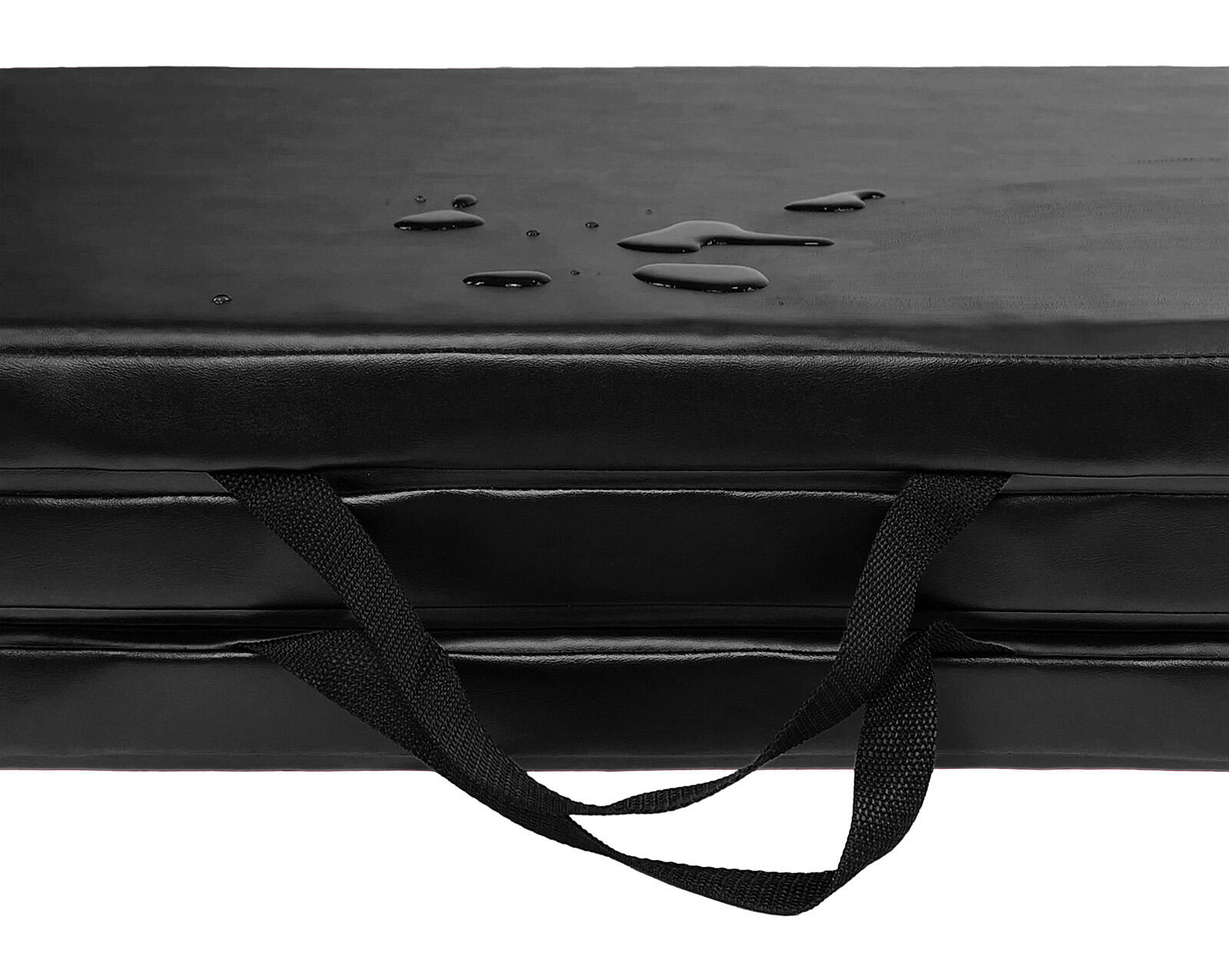 Materac gimnastyczny składany UNDERFIT 195 x 100 x 5 cm twardy czarny 4/6