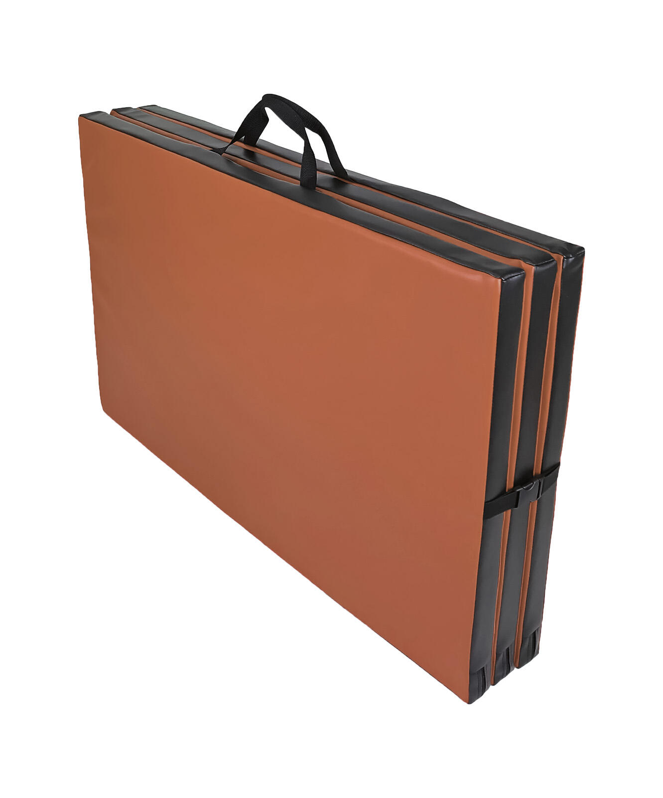 Materac gimnastyczny składany UNDERFIT 195 x 100 x 5 cm twardy brązowy 3/6