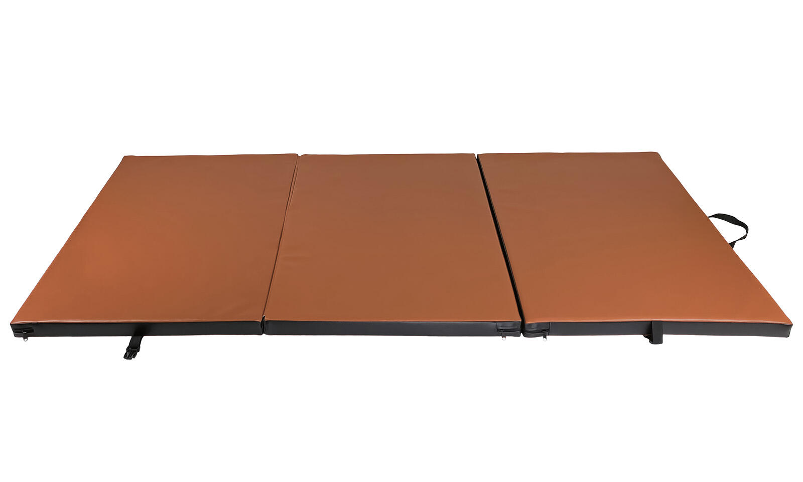 Materac gimnastyczny składany UNDERFIT 195 x 100 x 5 cm twardy brązowy 2/6