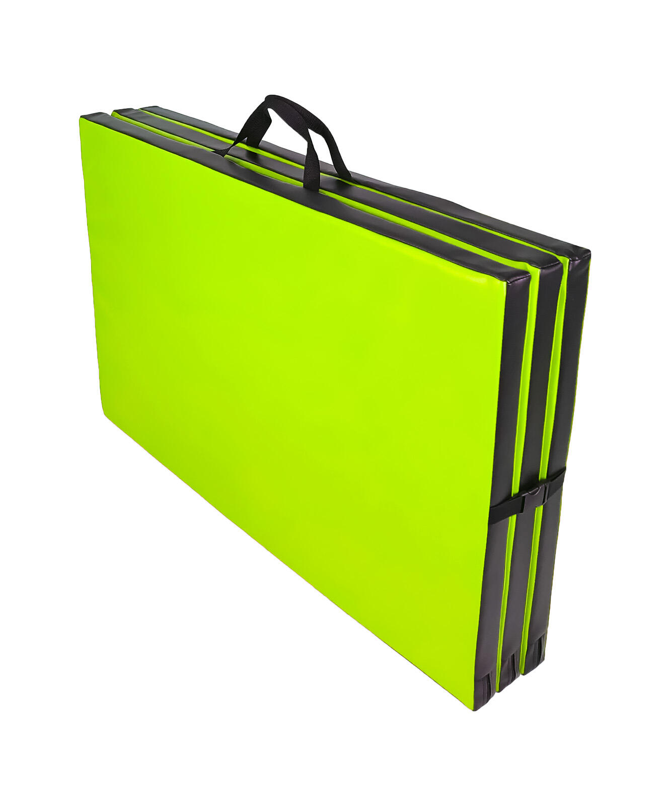 Materac gimnastyczny składany UNDERFIT 195 x 100 x 5 cm miękki seledynowy 3/6