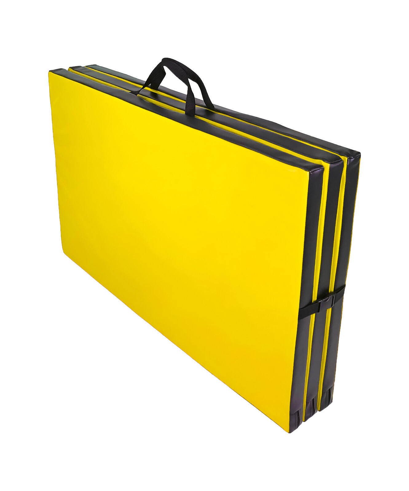 Materac gimnastyczny składany UNDERFIT 195 x 100 x 5 cm miękki żółty 3/6