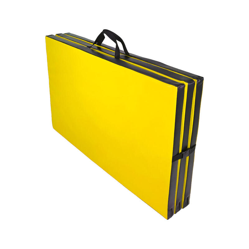 Materac gimnastyczny składany UNDERFIT 195 x 100 x 5 cm twardy żółty