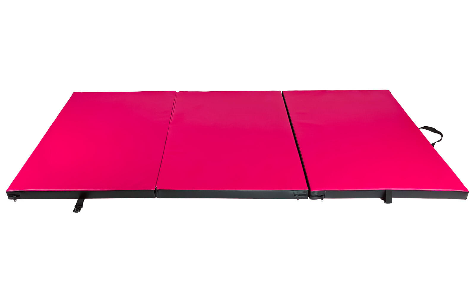 Materac gimnastyczny składany UNDERFIT 195 x 100 x 5 cm miękki różowy 2/6