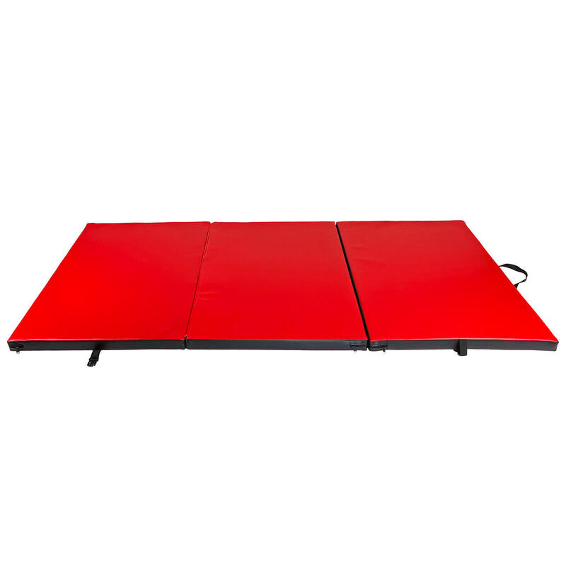 Materac gimnastyczny składany UNDERFIT 195 x 100 x 5 cm miękki czerwony