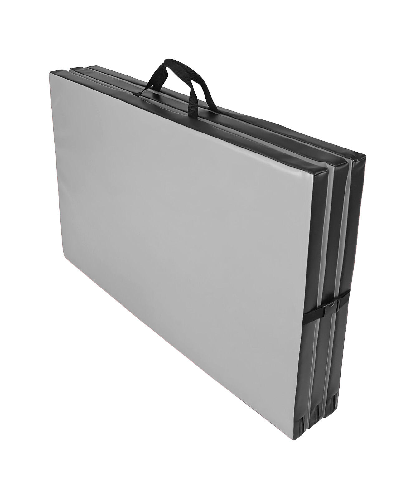 Materac gimnastyczny składany UNDERFIT 195 x 100 x 5 cm miękki szary 4/6