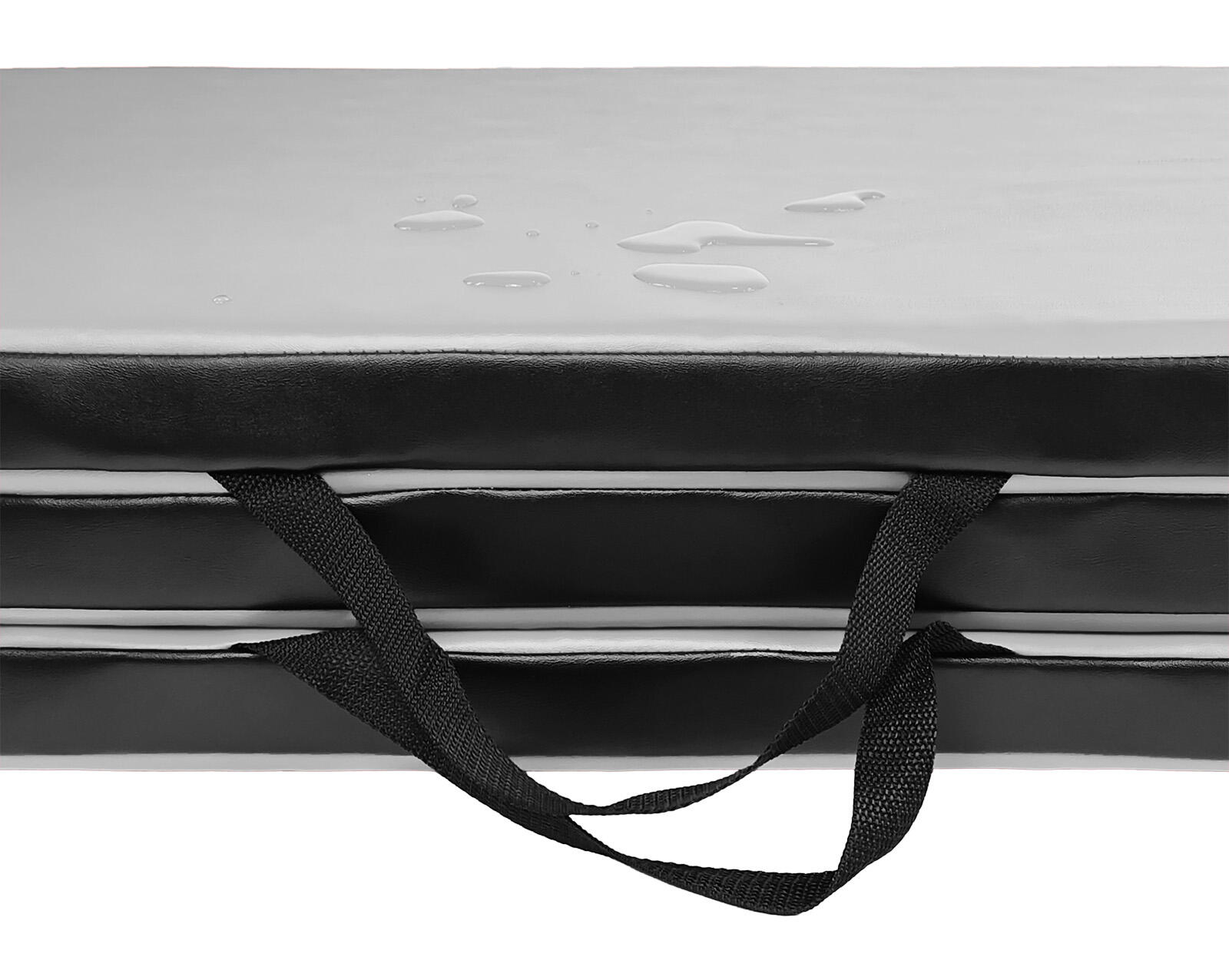 Materac gimnastyczny składany UNDERFIT 195 x 100 x 5 cm miękki szary 3/6