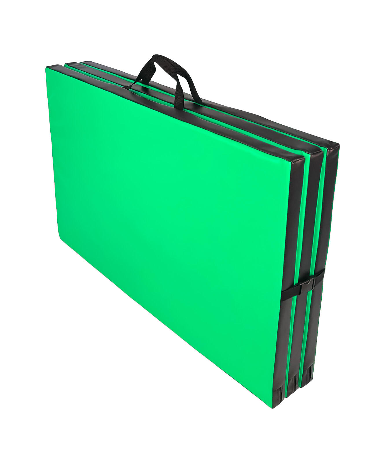 Materac gimnastyczny składany UNDERFIT 195 x 100 x 5 cm miękki zielony 3/6