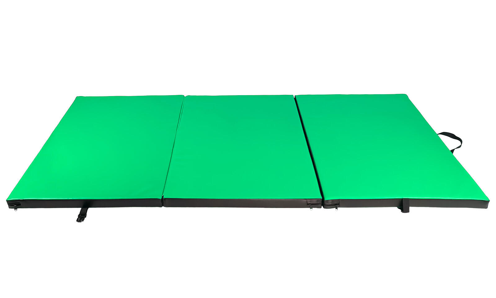 Materac gimnastyczny składany UNDERFIT 195 x 100 x 5 cm miękki zielony 2/6