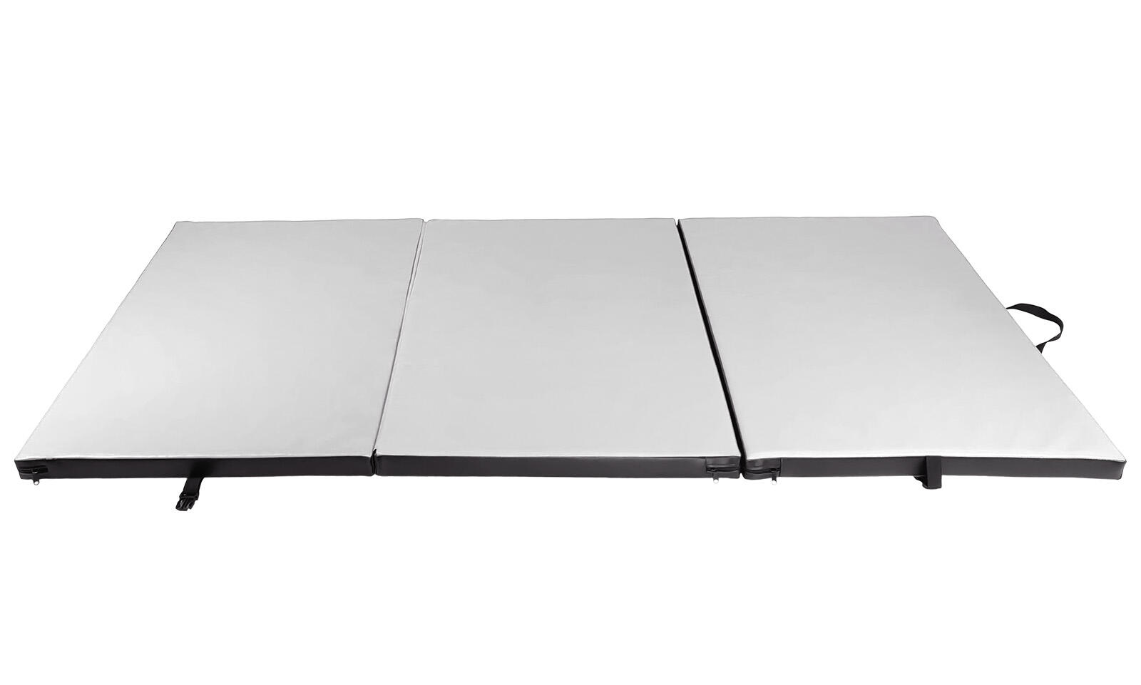 Materac gimnastyczny składany UNDERFIT 195 x 100 x 5 cm twardy biały 2/6