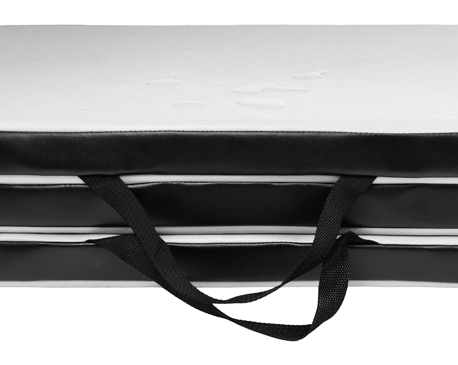 Materac gimnastyczny składany UNDERFIT 195 x 100 x 5 cm twardy biały 4/6