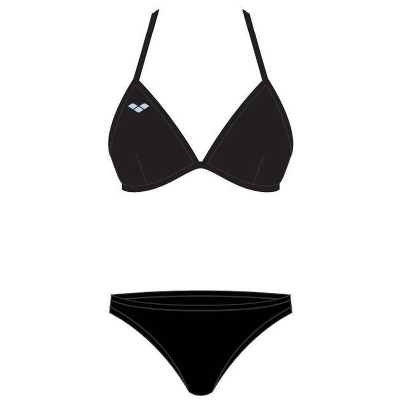 BASIC LADIES SWIMWEAR BIKINI TWO PIECES - BLACK