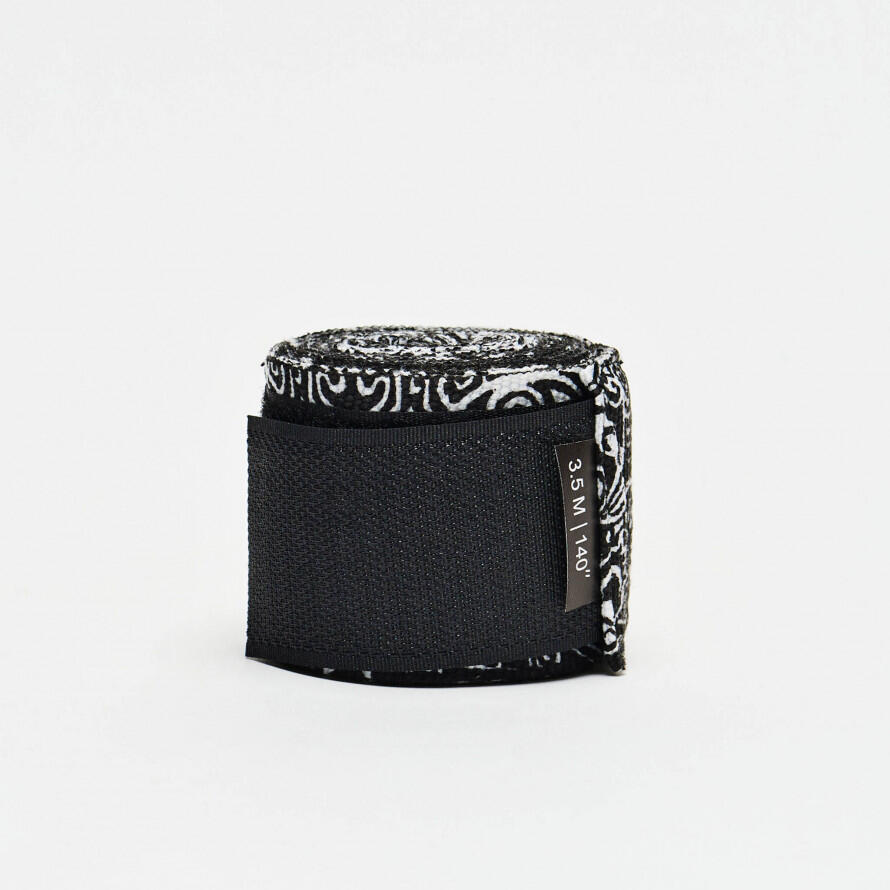 Bandagens de Boxe Leone - Bandagens Coloridas 3,5m Preto e Branco 4/6