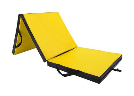 Materac gimnastyczny składany UNDERFIT 180 x 60 x 6 cm miękki czarny
