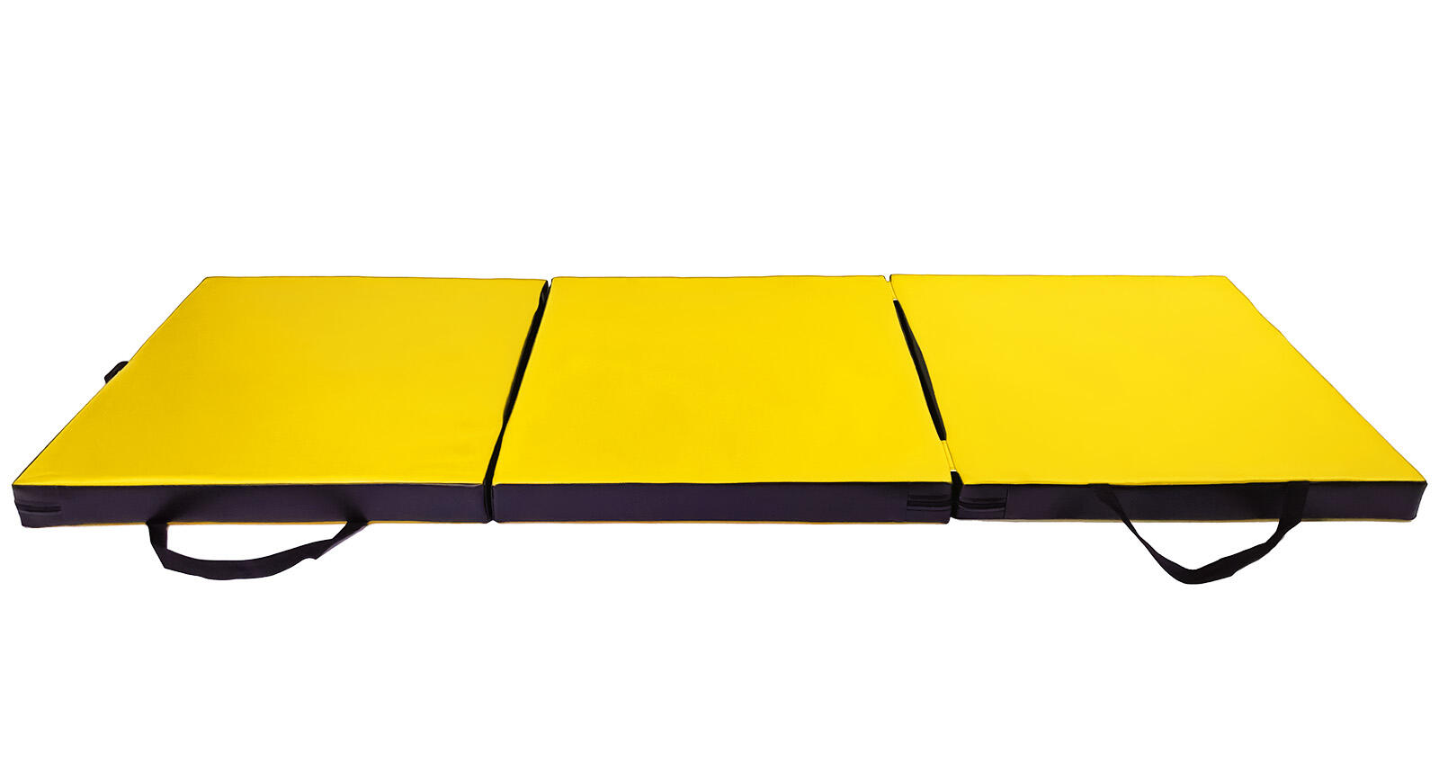 Materac gimnastyczny składany UNDERFIT 180 x 60 x 6 cm twardy żółty 2/6