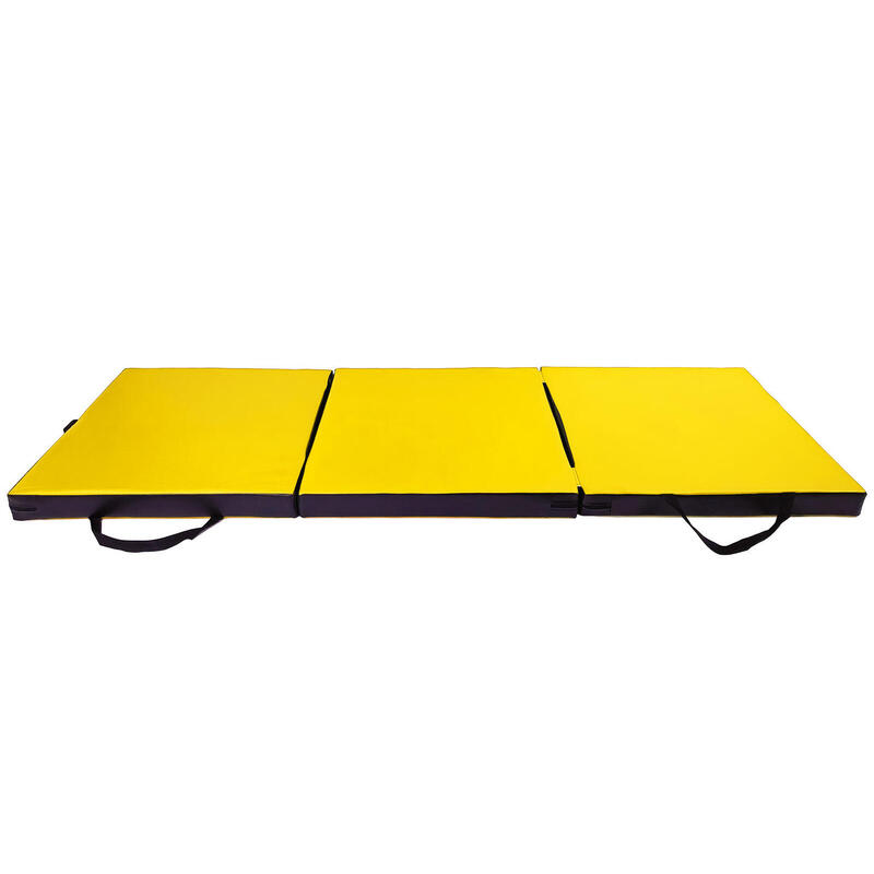 Materac gimnastyczny składany UNDERFIT 180 x 60 x 6 cm twardy żółty