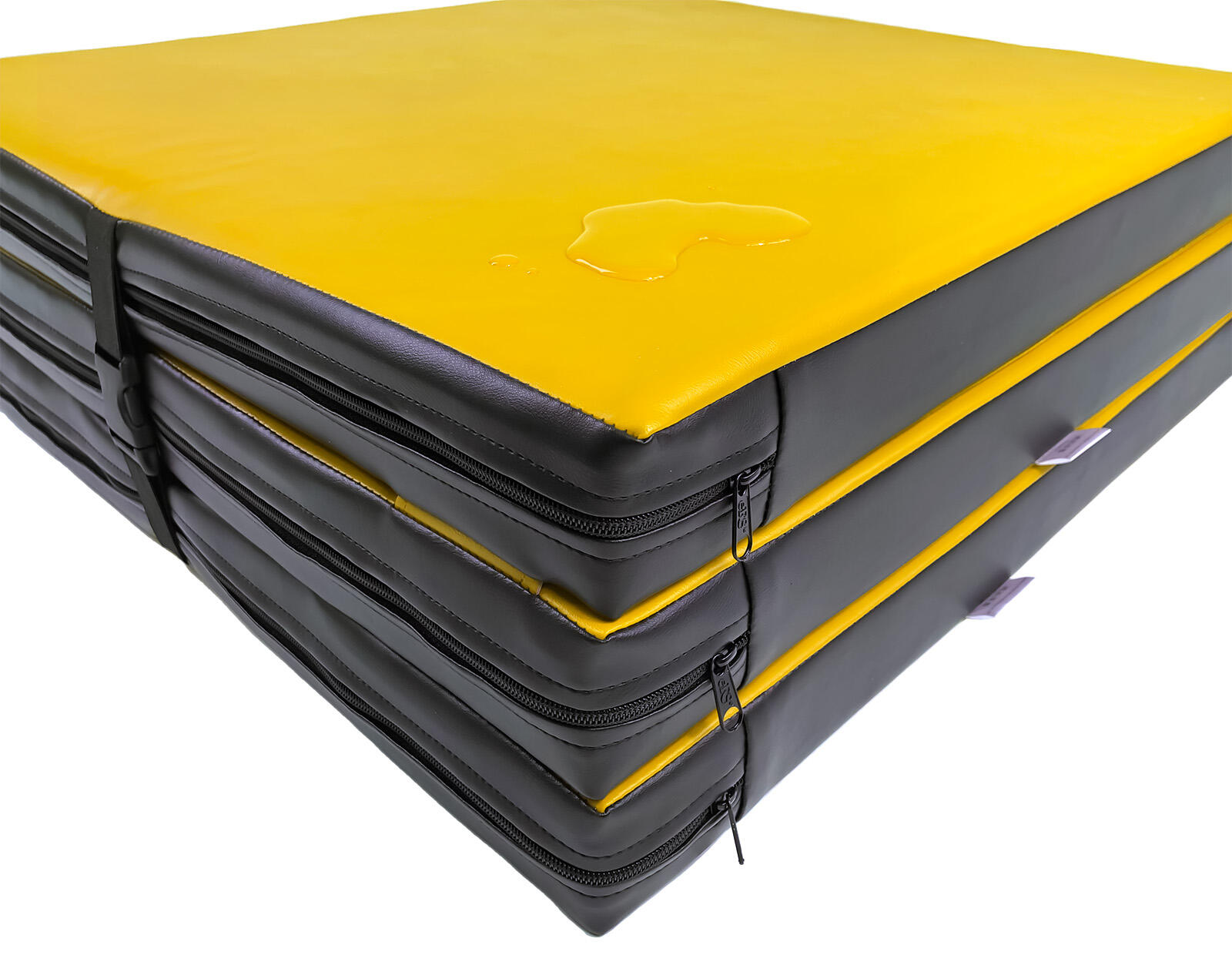 Materac gimnastyczny składany UNDERFIT 180 x 60 x 6 cm twardy żółty 3/6