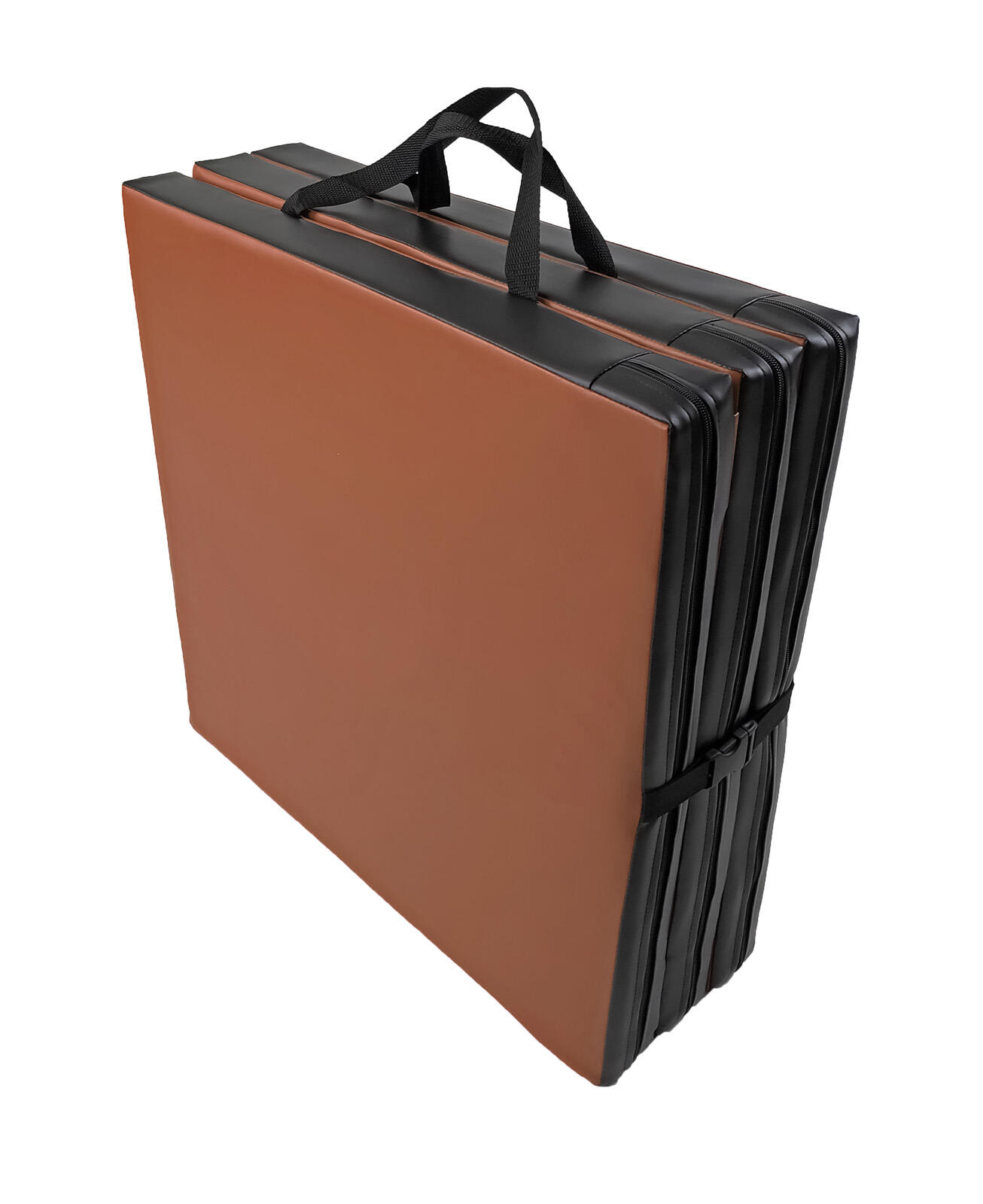 Materac gimnastyczny składany UNDERFIT 180 x 60 x 6 cm miękki brązowy 4/6
