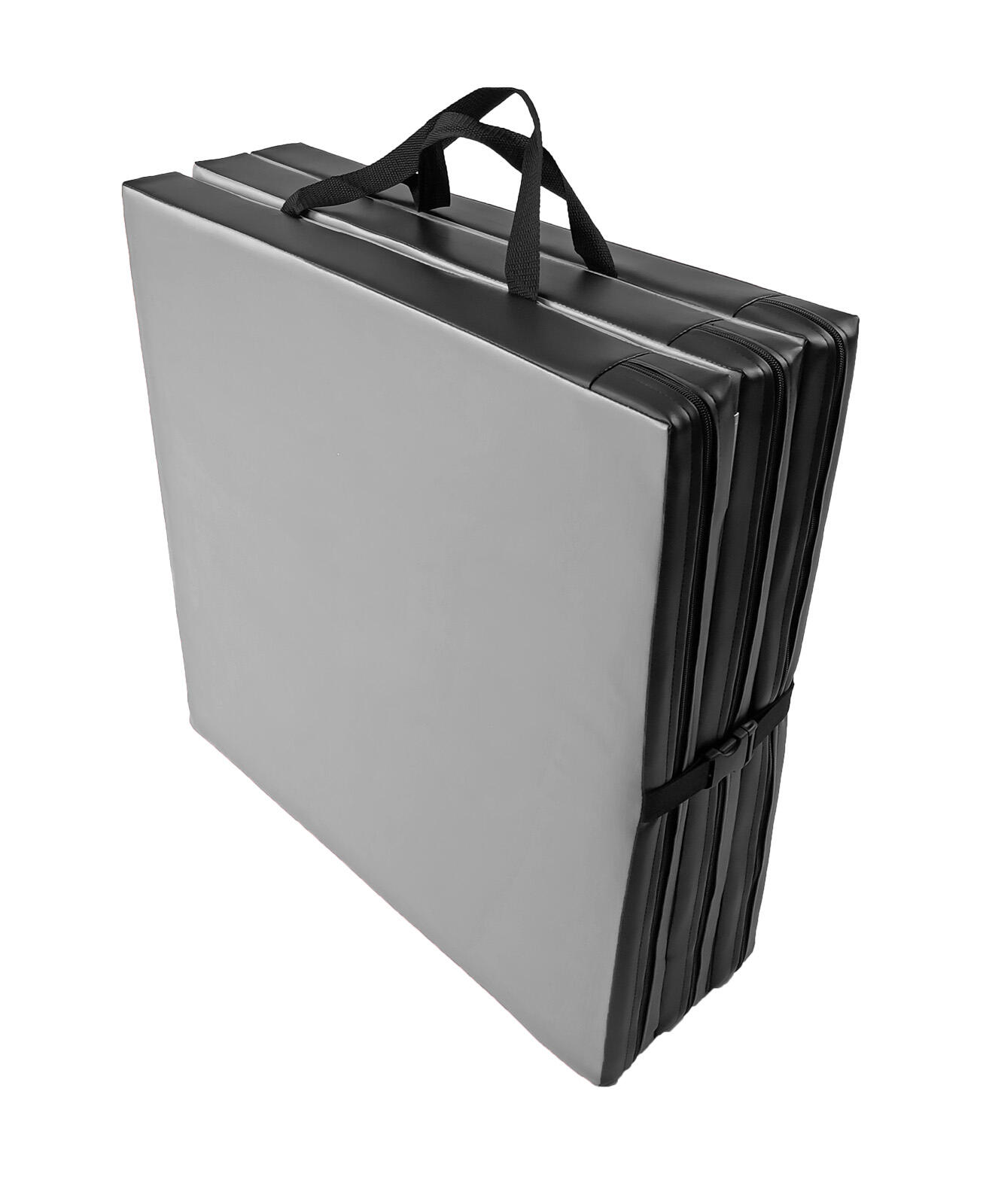 Materac gimnastyczny składany UNDERFIT 180 x 60 x 6 cm miękki szary 3/6