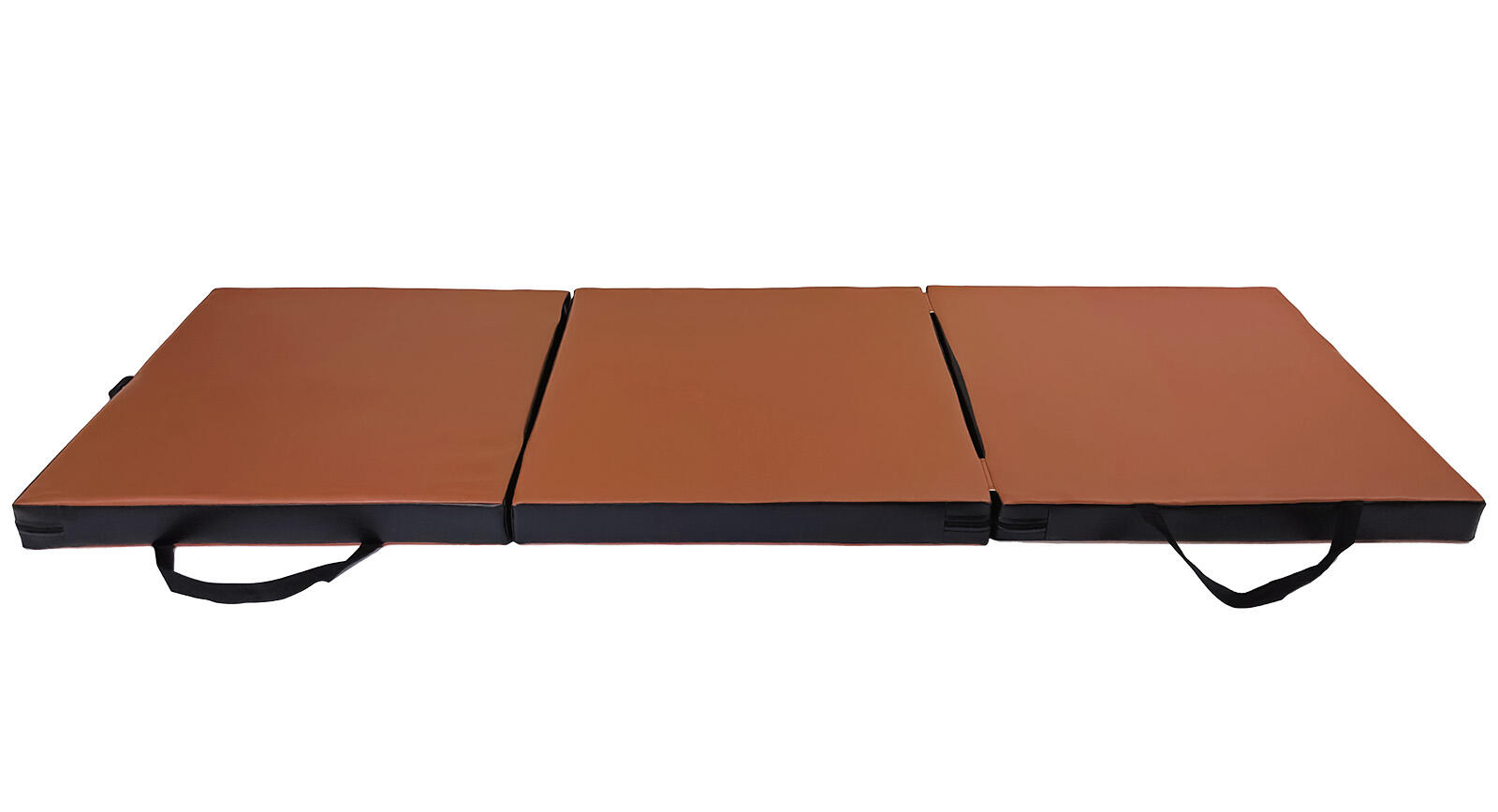 Materac gimnastyczny składany UNDERFIT 180 x 60 x 6 cm miękki brązowy 2/6