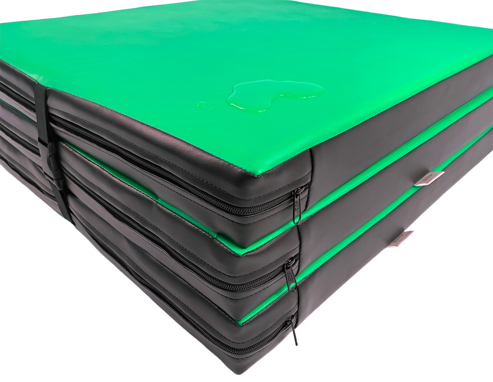Materac gimnastyczny składany UNDERFIT 180 x 60 x 6 cm miękki zielony 3/6