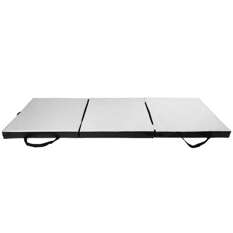 Materac gimnastyczny składany UNDERFIT 180 x 60 x 6 cm miękki biały