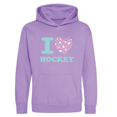 Hingly hooded sweater i love hockey panter pastel