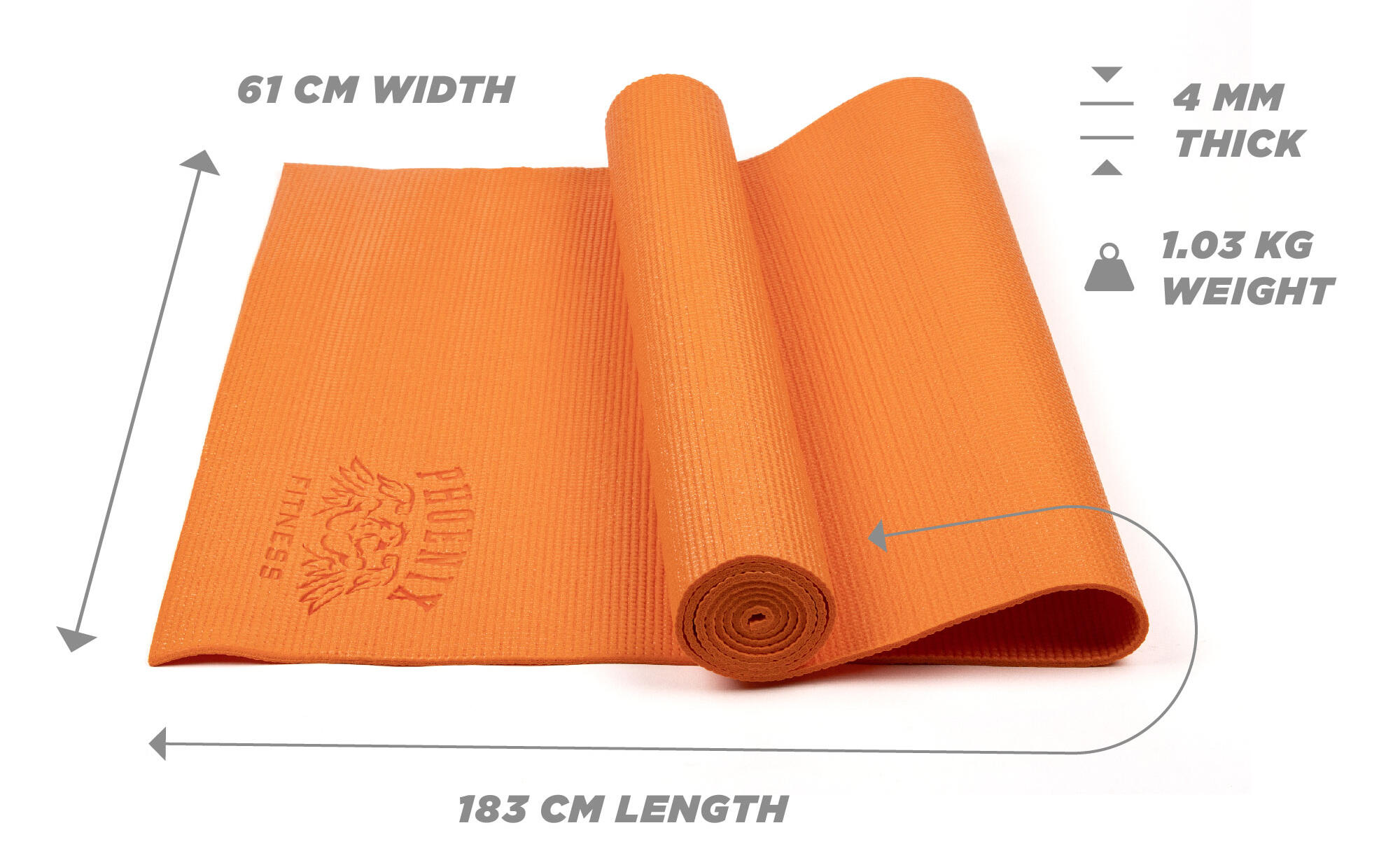 Phoenix YOGA MAT - ORANGE 6/8