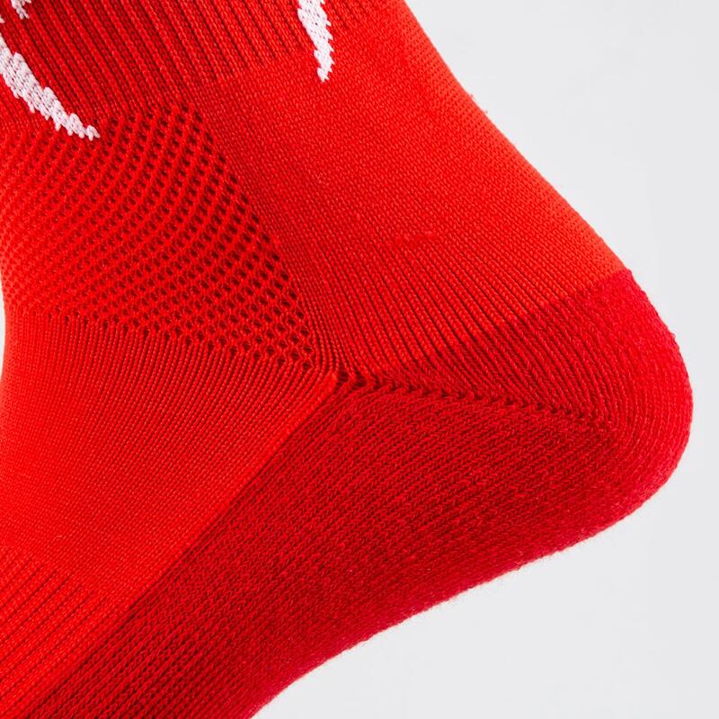 Fußballsocken für erwachsene Pro Keeper, rot.