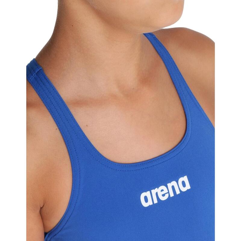Arena Girl's Team Swimsuit Swim Pro Solid Royal-White