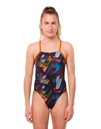 Maillot de Bain 1 Pièce Femme Aquasphere Essential Tie Back Multi Couleurs Orang