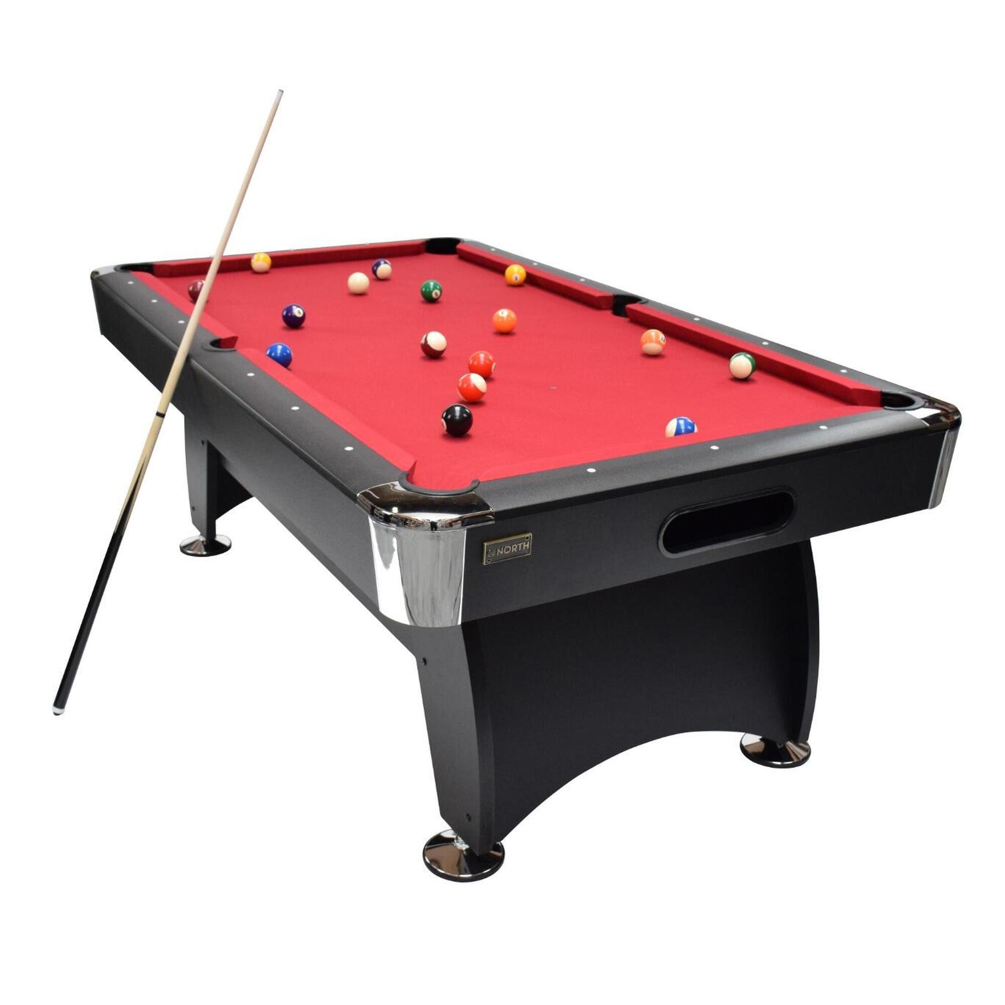 North Sports - North Gardone Table De Billard Noir/rouge 7ft - Billard - Noir - No Size - Decathlon
