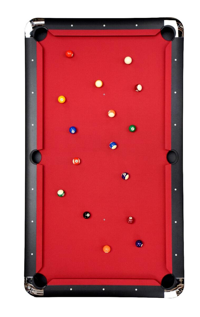NORTH Gardone Pooltafel Zwart/Rood 8FT 5/7