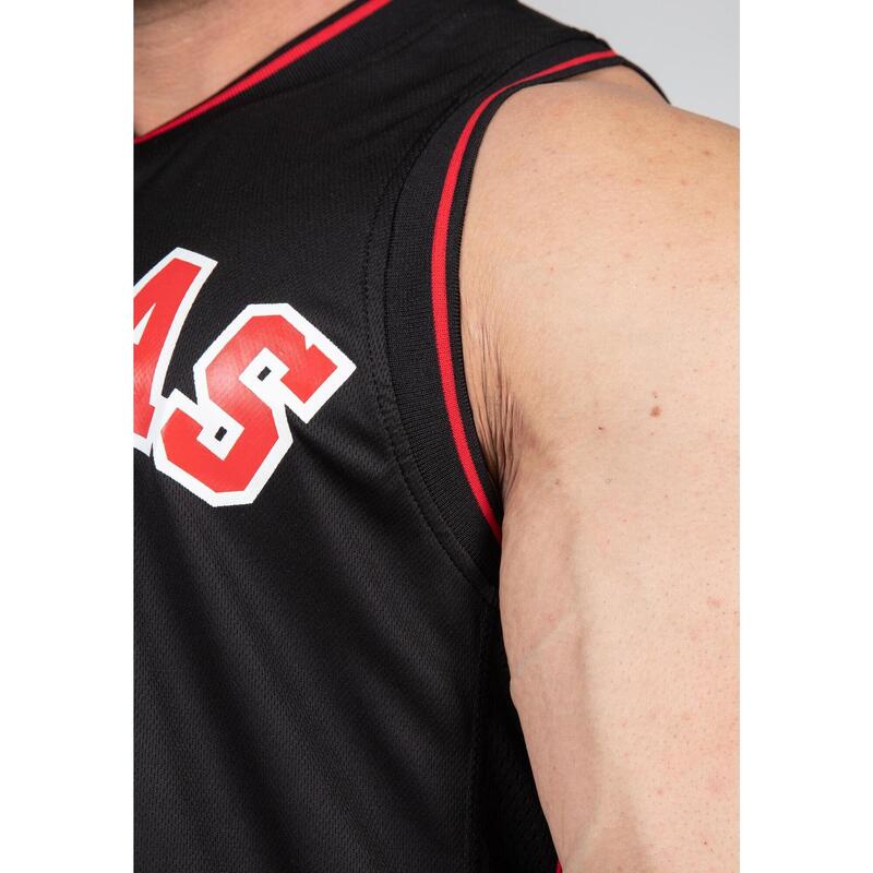 San Mateo Jersey Tank Top - Black/Red