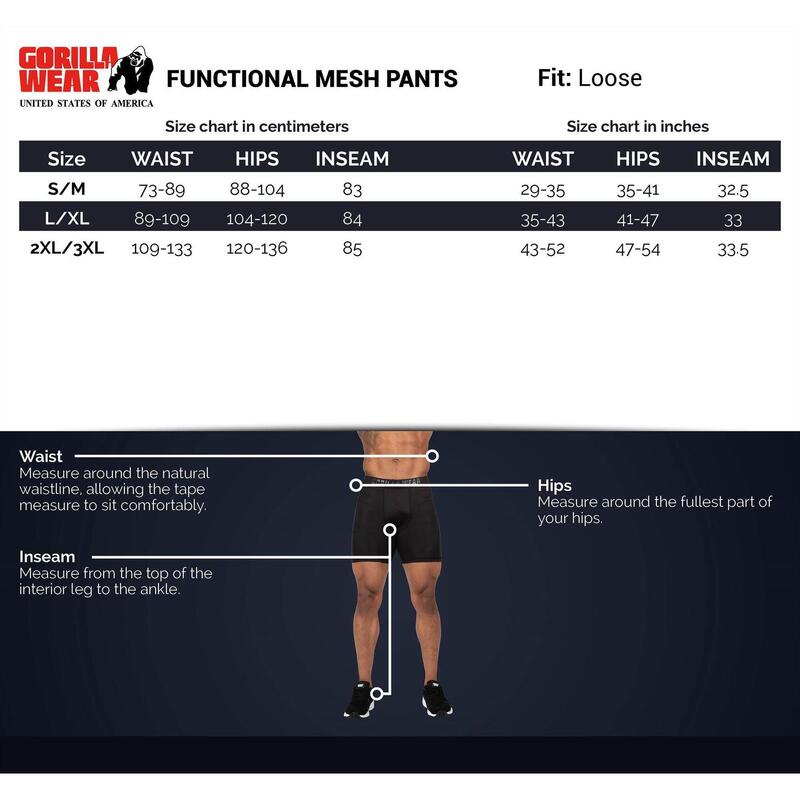 Trainingshose - Functional Mesh Pants - Schwarz/Rot