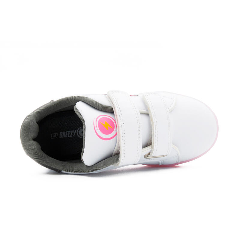 Scarpe con LED BREEZY ROLLERS 2196110 ragazza bianco/rosa