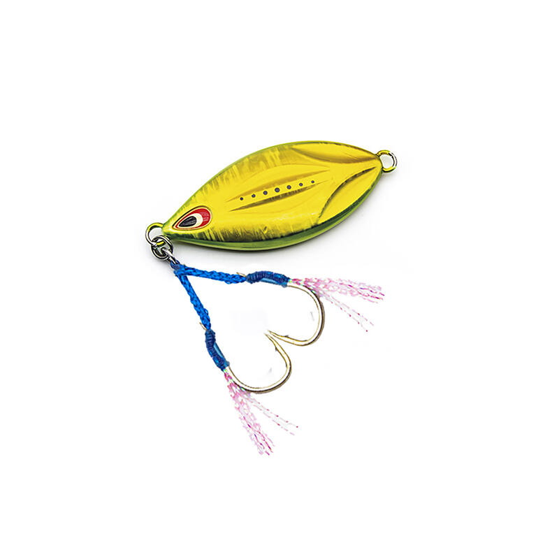 Jig spinning jigging rockfishing slow drop 35 g verde/oro #1