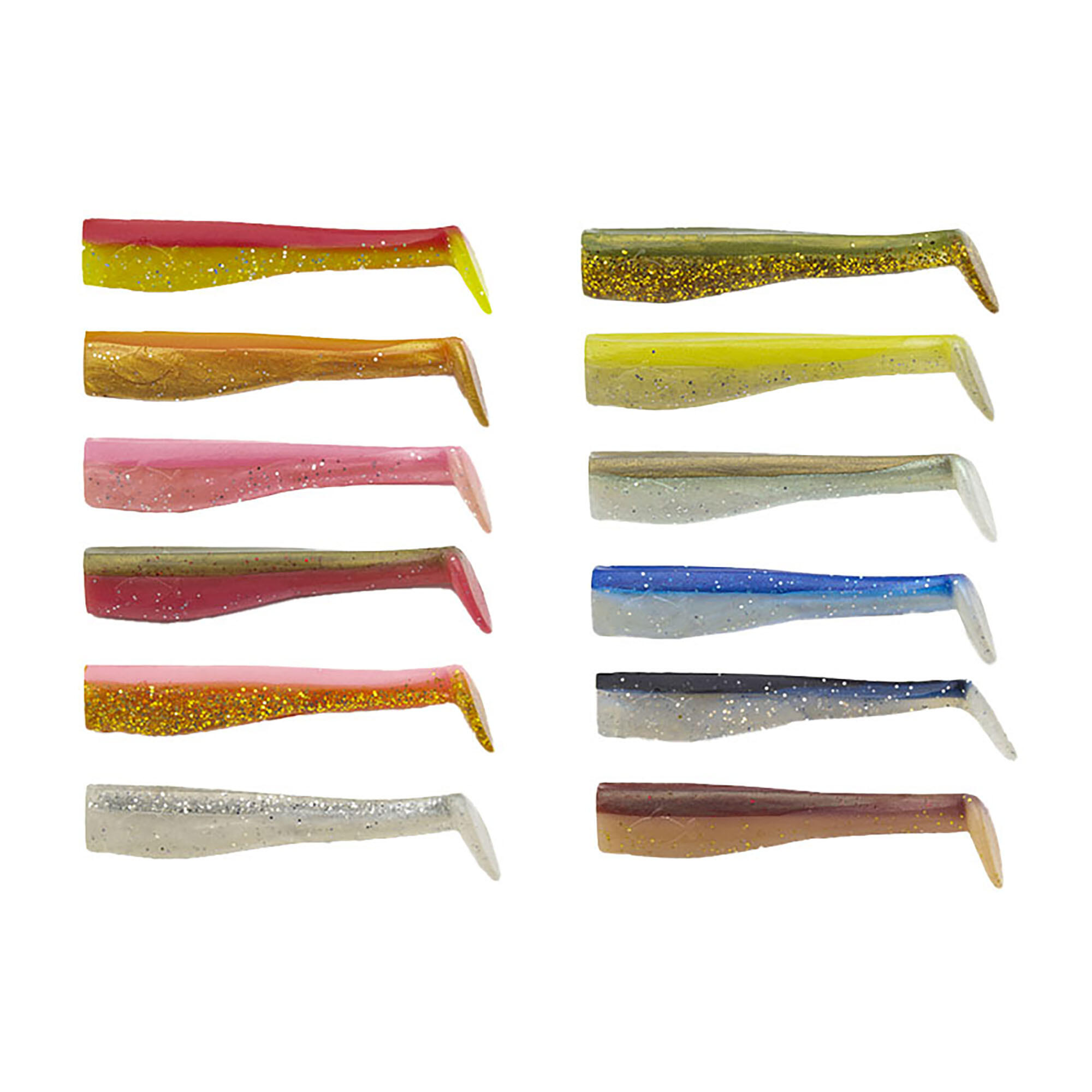 Vinilo jigging spinning cuerpo Killer JLC caqui/roseton #5 repuestos pack 2 u 2/3