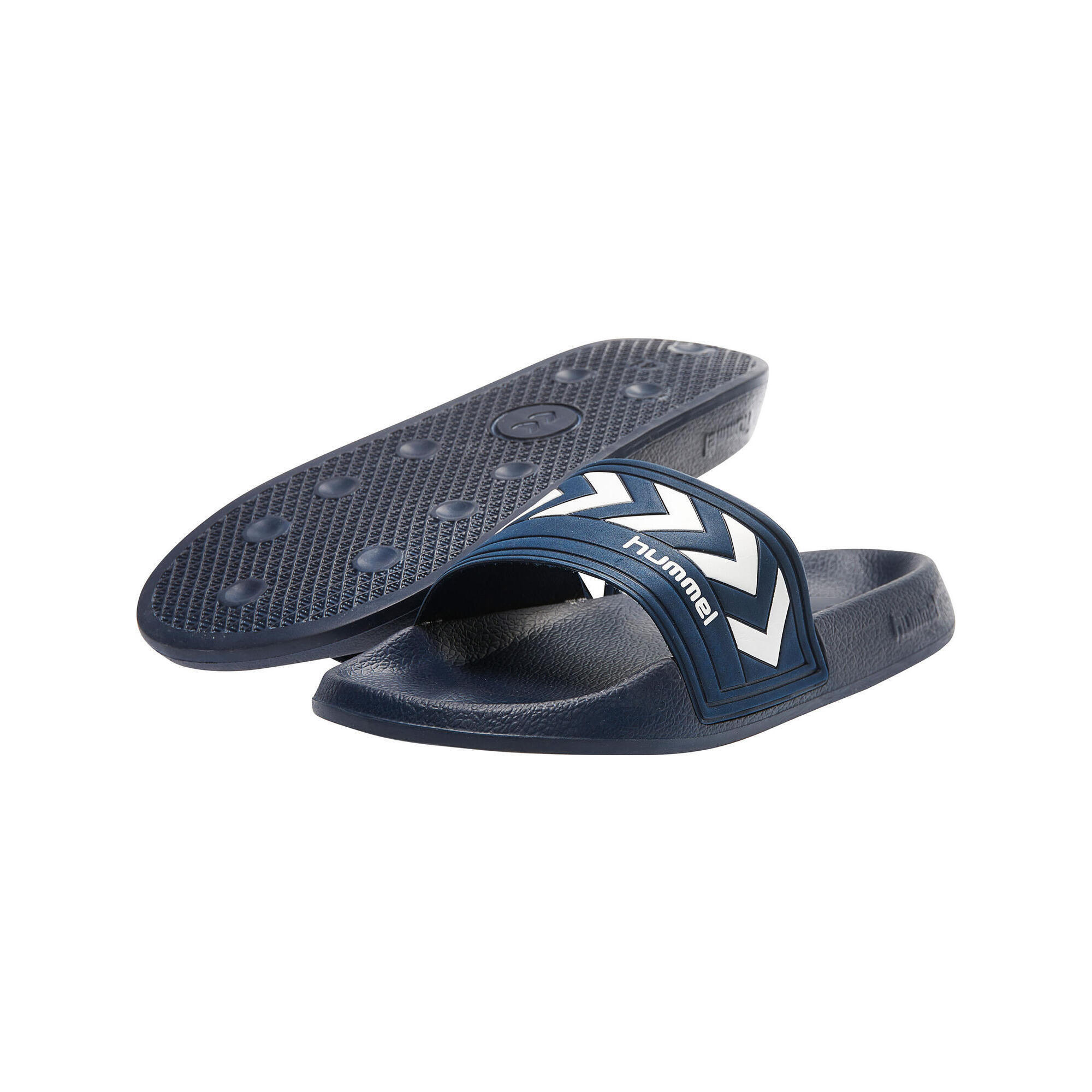 Hummel - Enfiler Badelatschen Larsen Slipper Adulte Hummel - Sandales - Blanc|bleu|vert - 47 - Decathlon