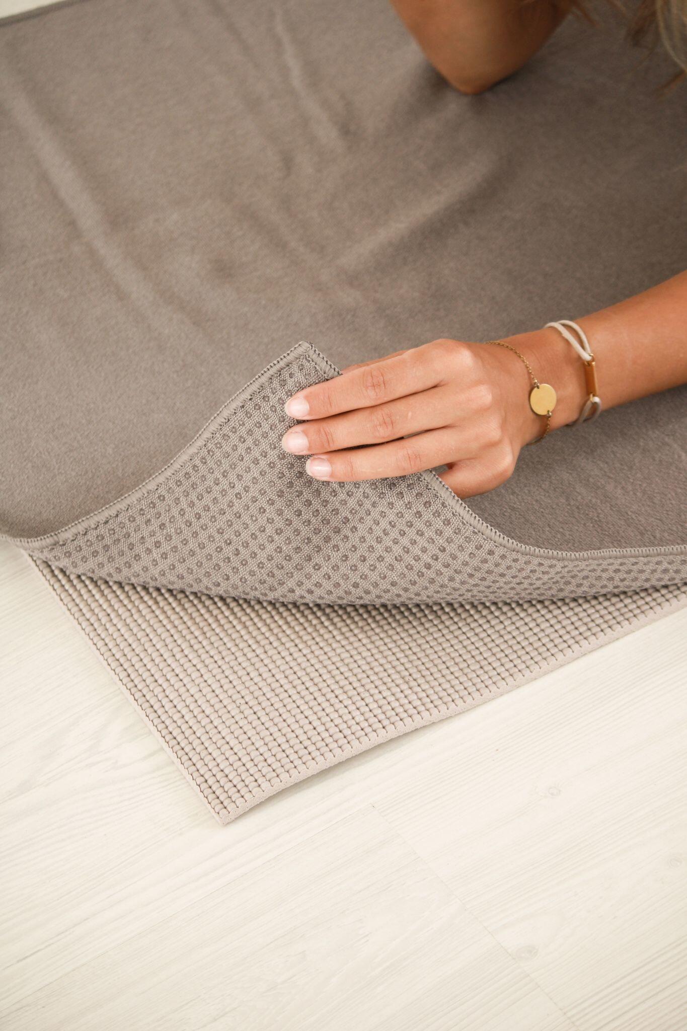 Lotus Yoga handdoek antislip grijs 5/5