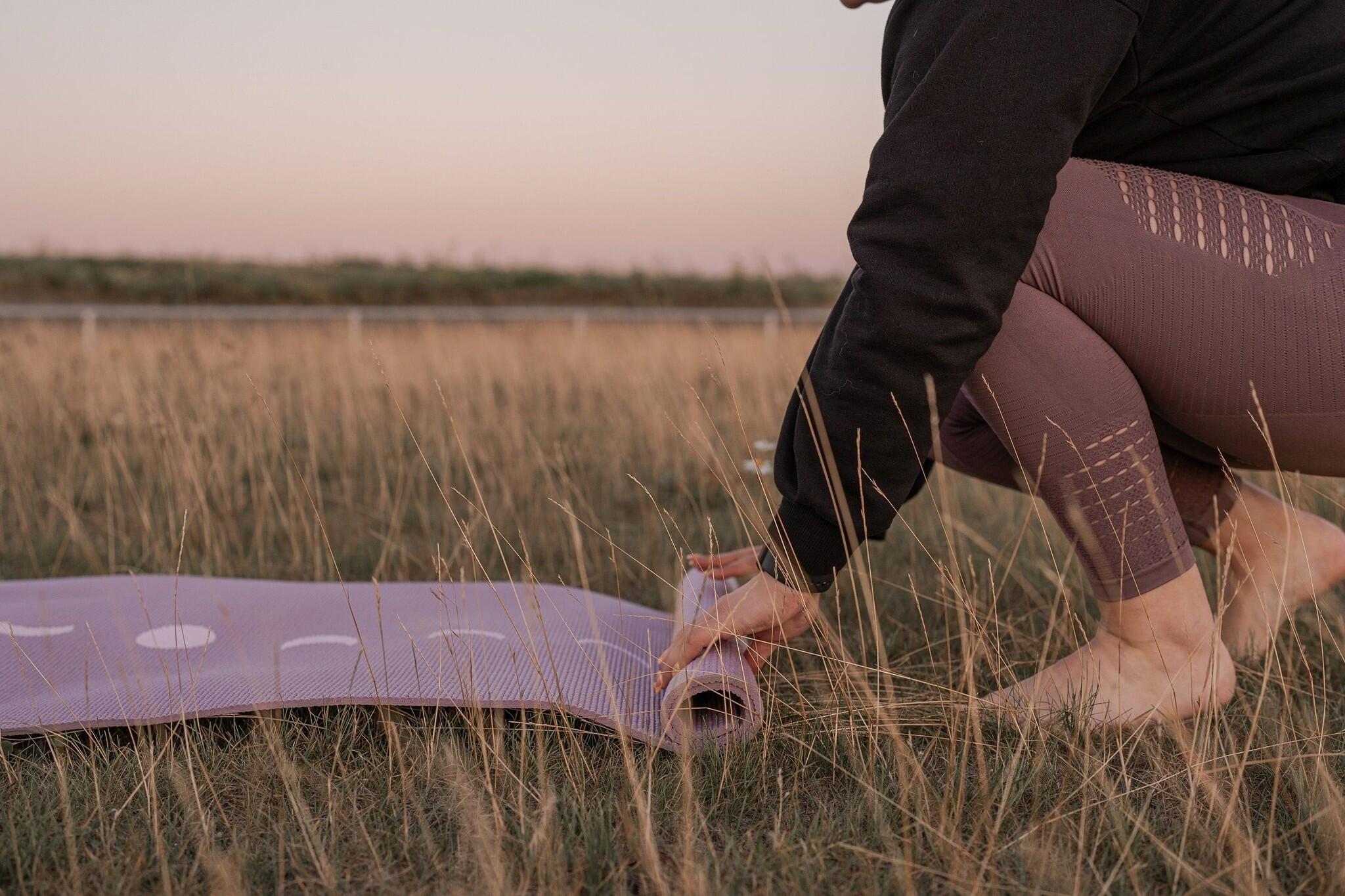 Lotus Yogamat sticky extra dik moon lavendelpaars 5/5