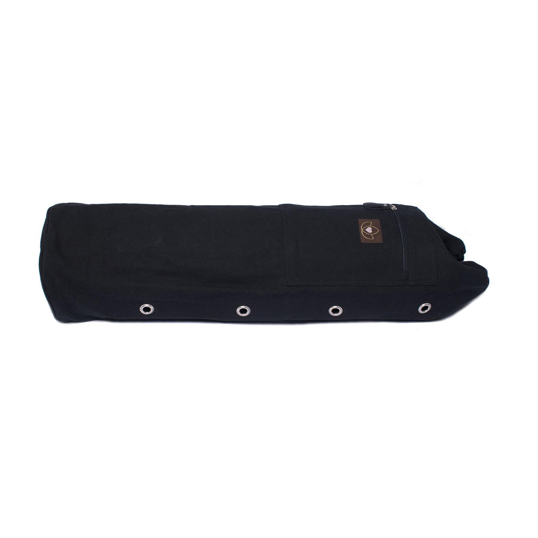 Lotus Yogatas met trekkoord katoen eco zwart 4/5