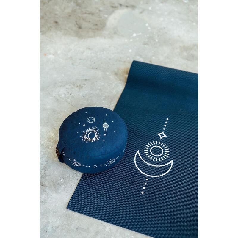 Lotus Meditatiekussen eco universe indigo rond