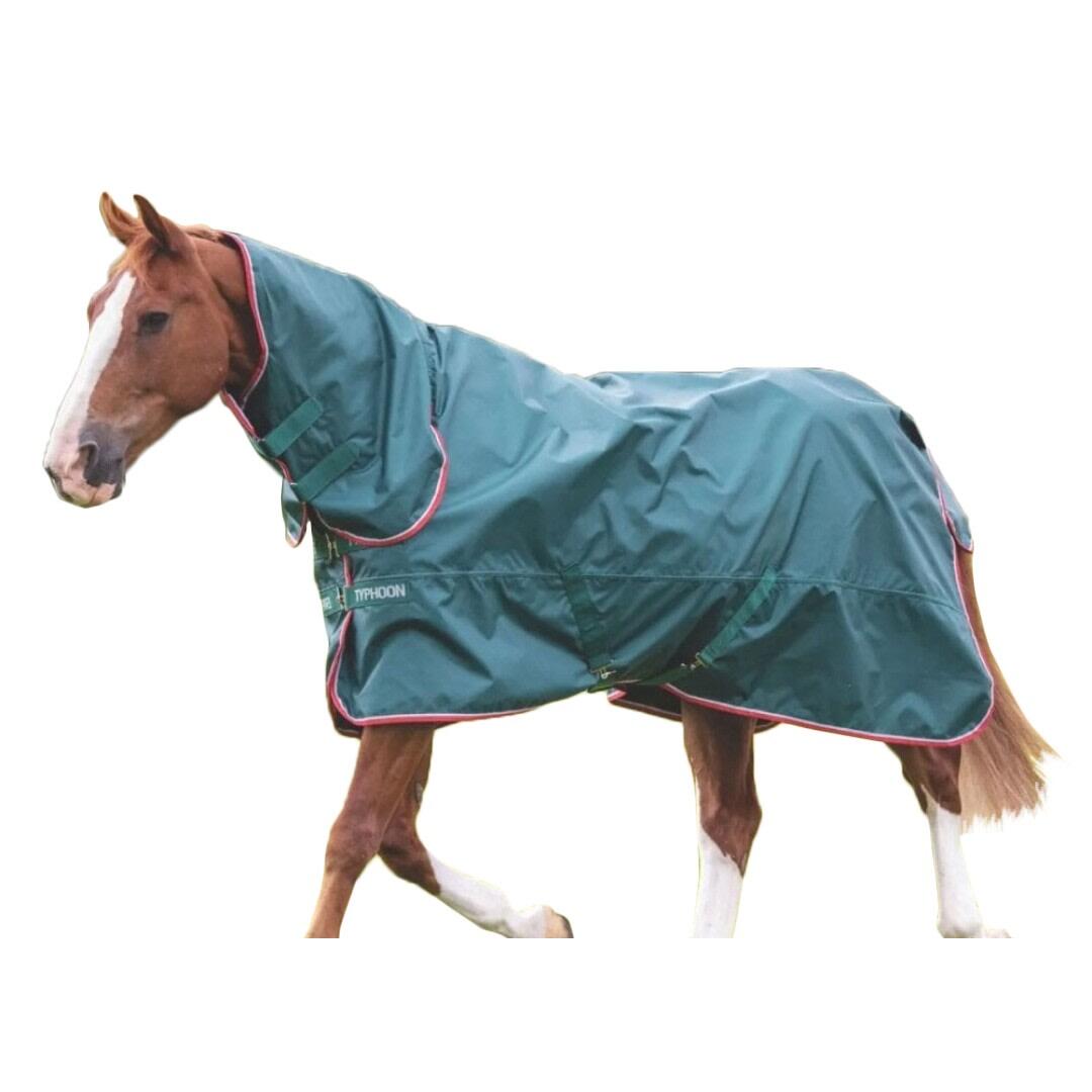 SHIRES Typhoon Lite Combo Neck Horse Combo Turnout Rug (Green)