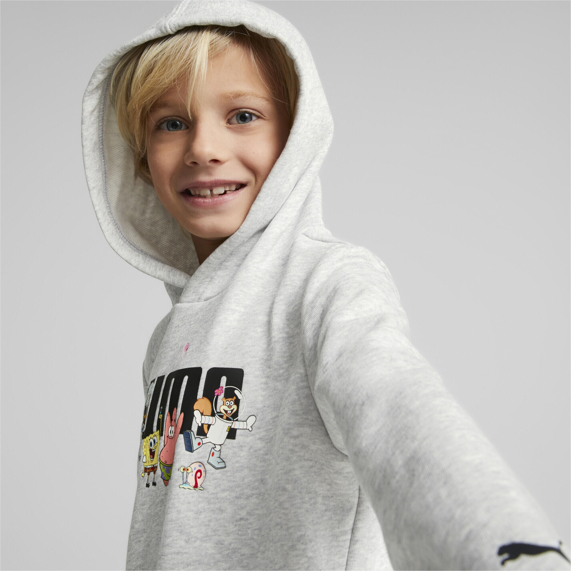 Hoodie PUMA x BOB L’ÉPONGE Enfant PUMA Light Gray Heather 3/6