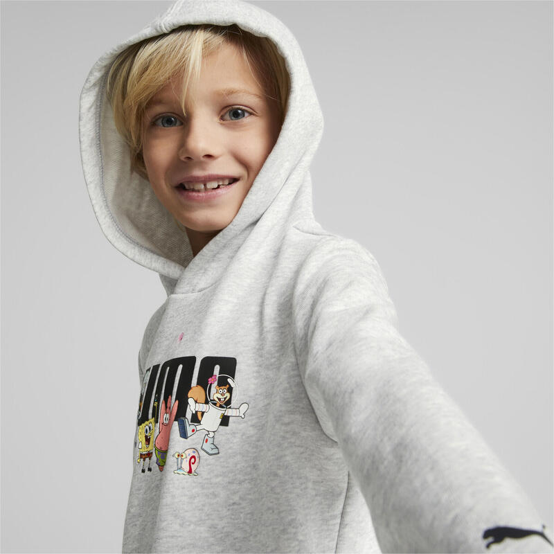 PUMA x SPONGEBOB hoodie voor kinderen PUMA Light Gray Heather