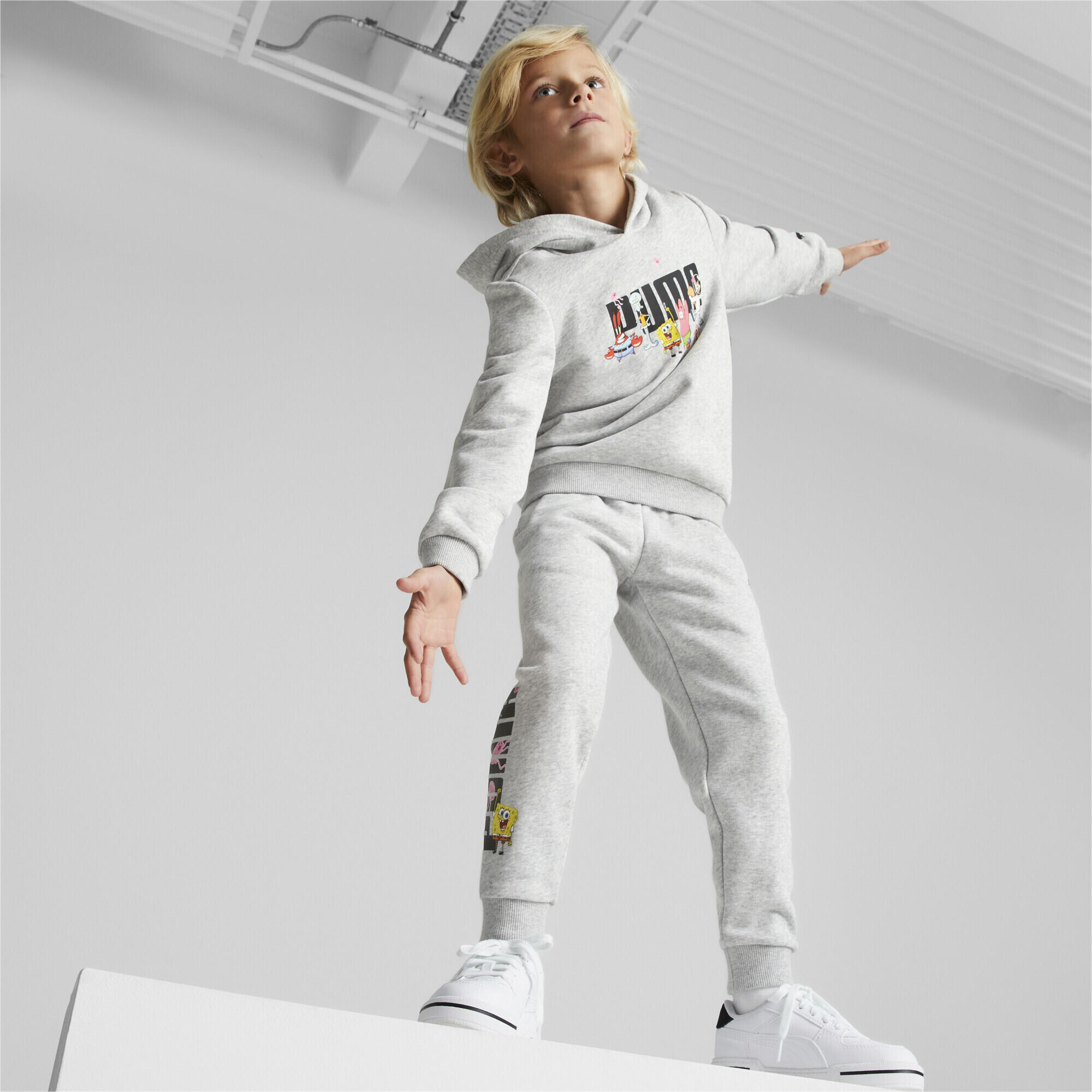 Hoodie PUMA x BOB L’ÉPONGE Enfant PUMA Light Gray Heather 4/6